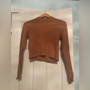 American Eagle Outfitters Rust Long Sleeve Top